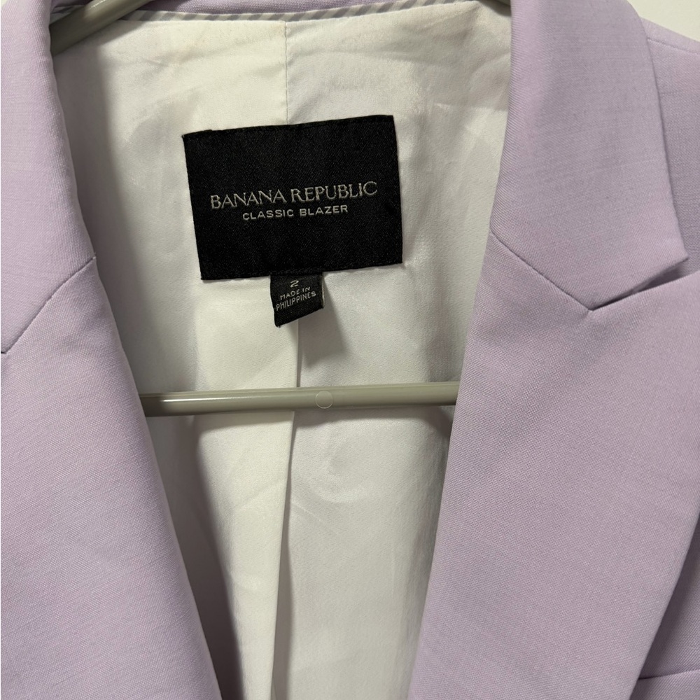 NWOT Banana Republic Light (lilac) Purple Blazer and pants set - Picture 2 of 6